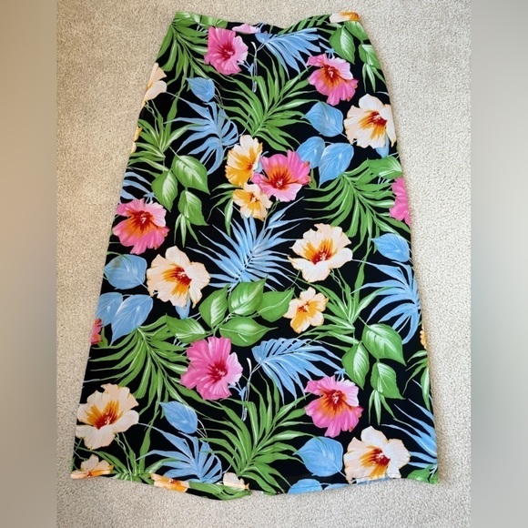 Emma James Dresses & Skirts - Vintage Emma James Tropical A-Line Skirt Hawaiian Lightweight 90s Size 8